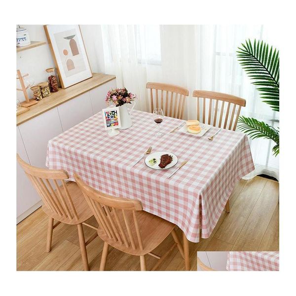Tala de mesa Talha de treli￧a PVC Toleta de mesa imperme￡vel e almofada de caf￩ ￠ prova de ￳leo para uso dom￩stico Drop Drop Home Garden T otqg2