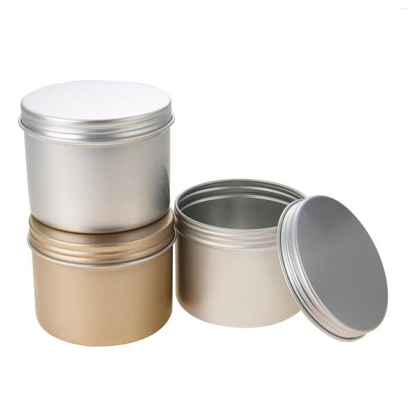 Garrafas de armazenamento 1pc 100ml 65 jarra de 50 mm prata/caixa de lata de ouro fosco portátil de alumínio vazio para pomadas de diy amostras de beleza para a pele