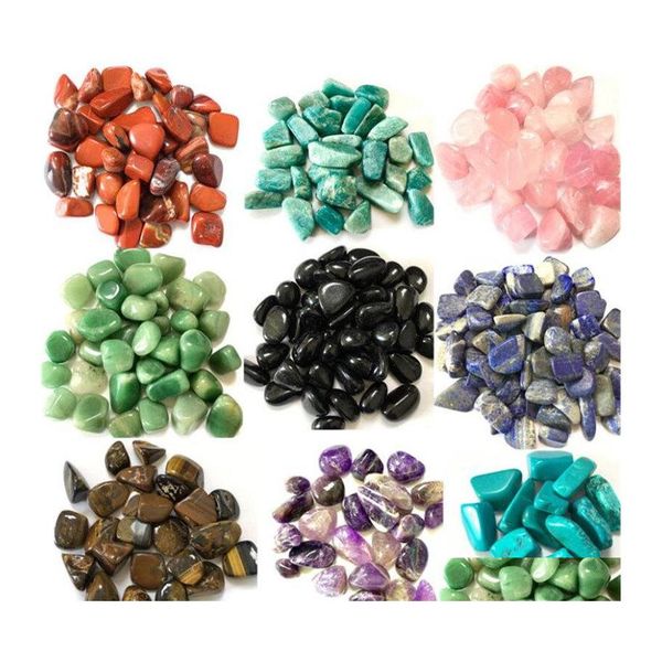 Artes e artesanato Natural Mixed Mistz Crystal Stone Rock Cravel Decor Tank Stones Minerals for Aquarium Healing Energy Drop OTRHF