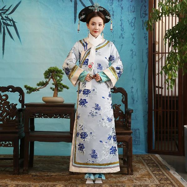 Этническая одежда винтажные платье с длинным рукавом Женщины Древнее традиционное Чеонгсам Вечерняя вечеринка Cheongsams Qipao платье