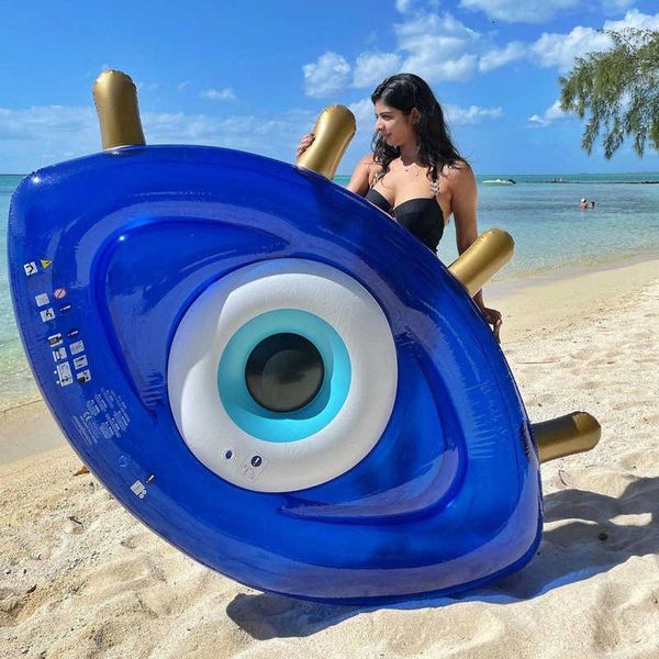 Vida Vida Bóia 2022 A piscina ocular inflável mais nova gigante flutuação está no olho grego Lounge de colchão flutuante para a praia Floaty Summer Divery Toys T221214