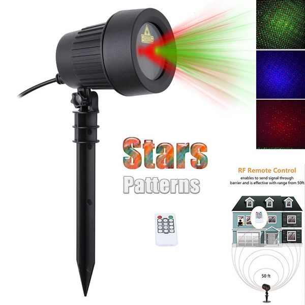 Weihnachten Laser Lichter Outdoor RGB Statische Stern Effekt Projektor Licht Home Party Indoor Dekorative Beleuchtung Für Garten Rasen Licht mit RF Fernbedienung