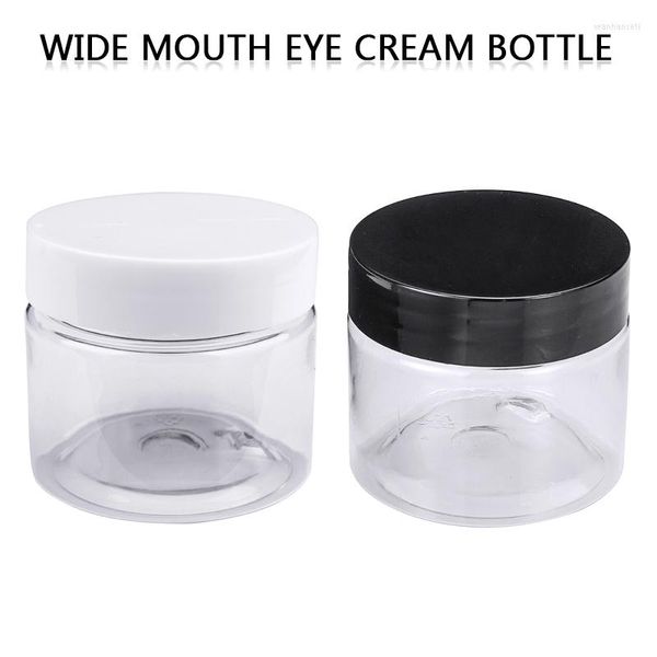 Bottiglie di stoccaggio 6pcs / 12pcs / 24pcs barattoli 50ml Vuoto PET trasparente Vaso di plastica Organizer Scatole Contenitori per creme cosmetiche Coperchio a vite Per la casa