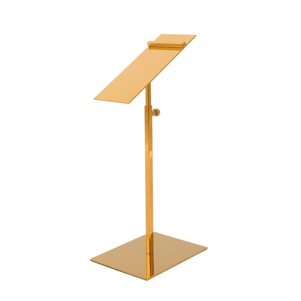 Metal Polished Gold Shoe Stand Stand Riser Suporte de metal Sones Rack