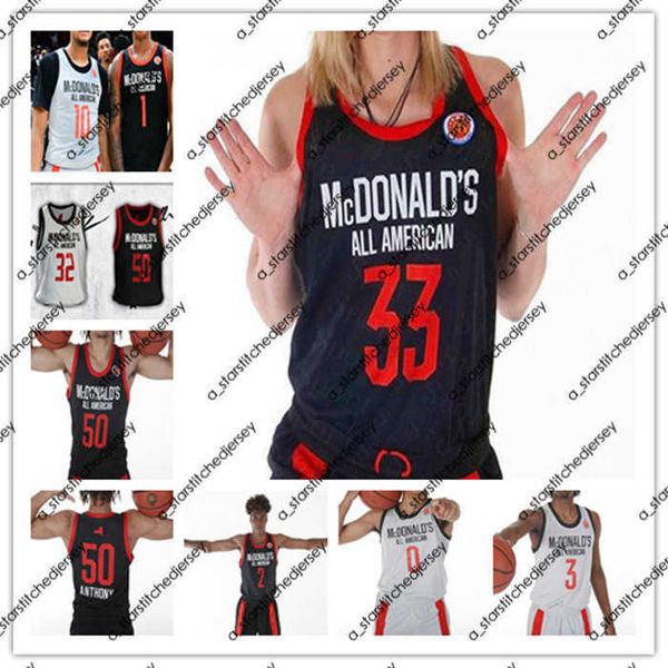 O basquete universit￡rio usa o basquete masculino personalizado 2011 McDonald's Jersey All-American Cole Anthony Scottie Lewis Josh Green Oscar Tshiebwe Precious Achiuwa Edwards