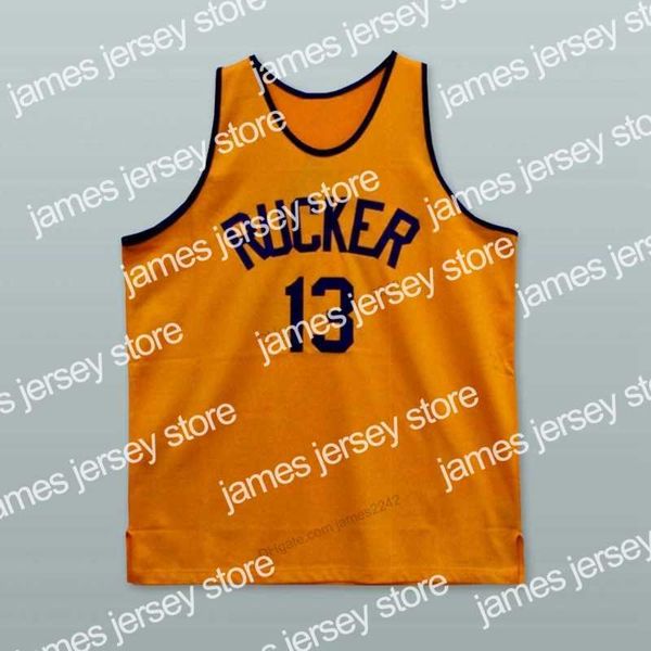 Basketball-Trikots, individuelles Rucker Park NYC 13 Basketball-Trikot, genäht, Orange, beliebiger Name und Nummer, Top-Qualität