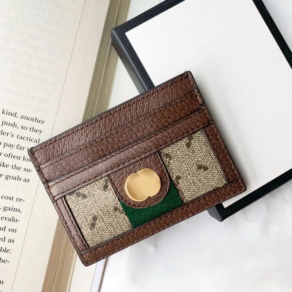 Модельер Marmont Mini Wallet Bag G Charm Коричневый холст Карманный органайзер Роскошный кошелек Женская мода Натуральная кожа Мужской брелок для карт Сумочка наручные часы