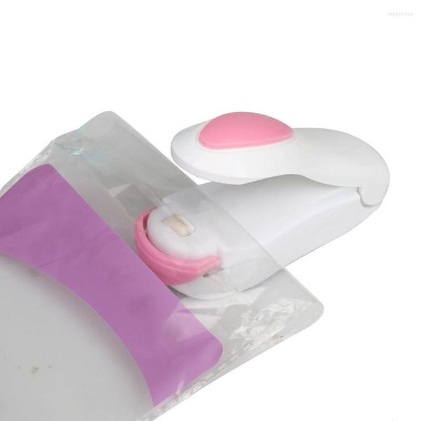 Bottiglie di stoccaggio Mini termosigillatrice portatile Impulse Seal Imballaggio Sacchetto di plastica TOP Bianco Rosa