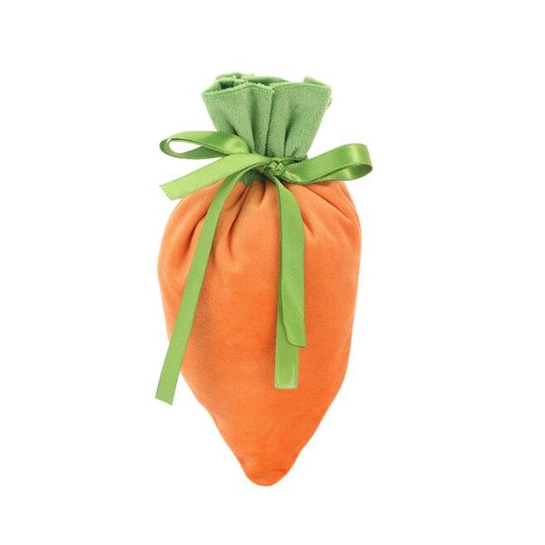 Novely borsa coniglietto pasquale mini cartone animato carota sacchetto con coulisse simpatico regalo di caramelle cesto portaoggetti cestini per la caccia all'uovo di Pasqua decorazioni per feste per bambini