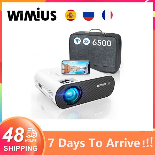 Projektoren WiMiUS K5 Projektoren WiFi Bluetooth Mini tragbarer Projektor 4k Full HD Videoprojektor 1080P Beamer Spiegelung FÜR Heimkino T221216