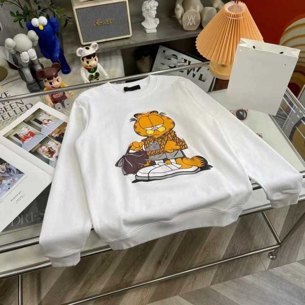 Erkek Hoodies Sweatshirts Tasarımcı Hoodie El Yapımı Sonbahar Kış Yeni Stil Artı Kedi Erkek Kadınları Aynı Yuvarlak Boyun Kazak V9ik