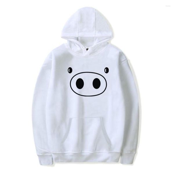 Moletons masculinos kawaii impressão de porco feminino moletom harajuku capuz de grandes dimensões roupas de tamanho 4xl