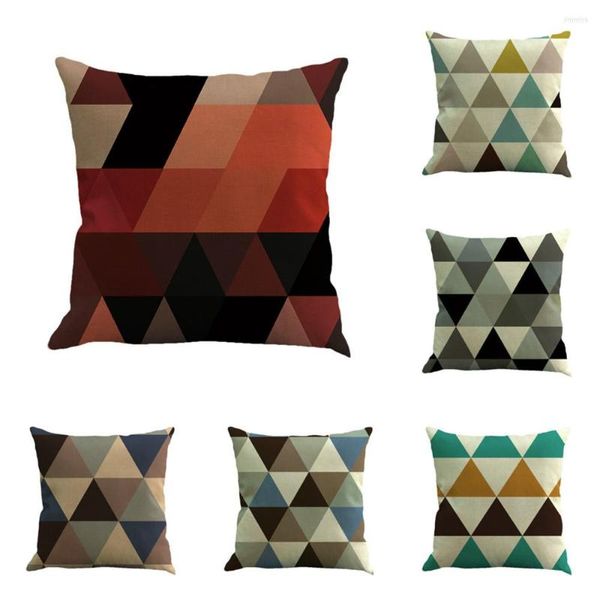 Capas de triângulo geométrico de travesseiros