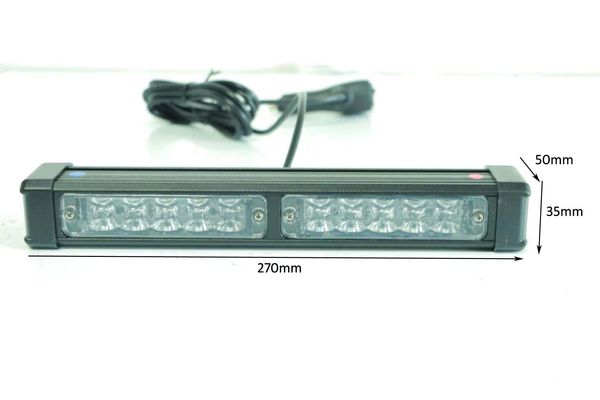 27 cm 10 LED Spia stroboscopica per auto Polizia ambulanza camion dei pompieri Luci di emergenza lampada lampeggiante con 2 staffe Ciascun LED 4 W impermeabile