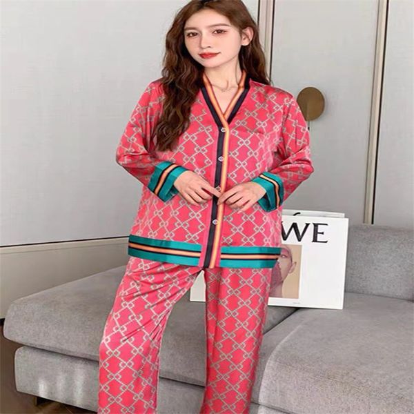 Home Apparel Net Red Pyjamas Damen Sommer Neuer Stil Kurzarm Seide Koreanische Strickjacke Eis Große Größe Home Kleidung Audlts Anzug Fabrik Direktverkauf