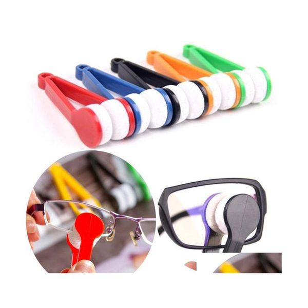 Другие домашние инструменты для очистки аксессуары Mtif Colors Mini Twoside Glasses Brush Microfiem Cleaner Eyeglass Sn Rub Spectacles cl dhfvm