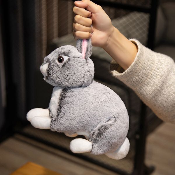 Hot Cute Huggable Peluche Rabbitstoy Pelliccia Realistico Animale Coniglietto di Pasqua Modello di simulazione Regalo di compleanno Coniglio Giocattoli Kawaii