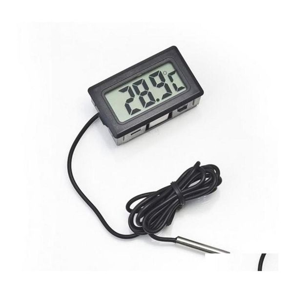 Temperaturinstrumente Großhandel Mini Digital LCD Elektronisches Thermometer Sensor Temp Tester Langlebig Präzises Messgerät WDH1235 T03 Drop Dhcyi