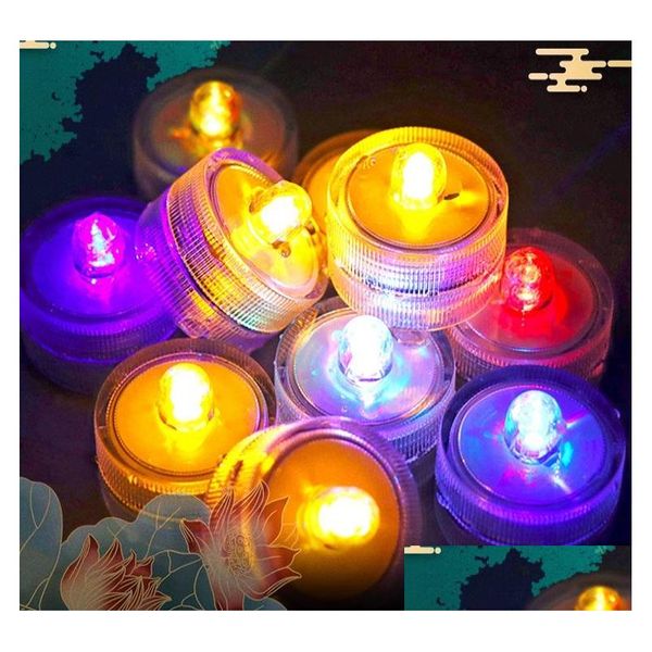 Outras festas festivas suprimentos de Natal Decorações de flash LED Candle eletrônica colorf em forma de peixe lâmpada de tanque de peixe romântico dhl85