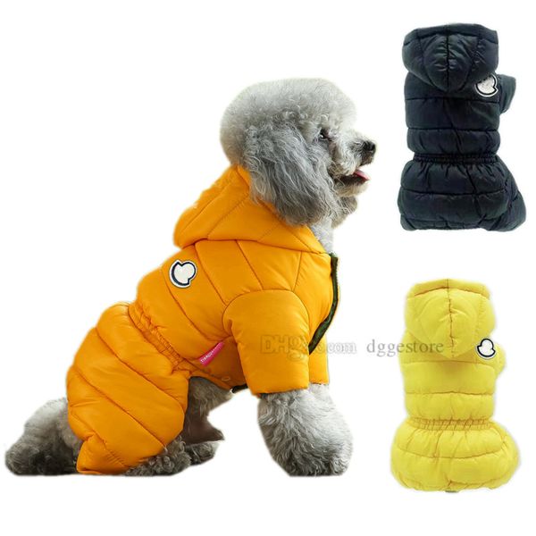 Abbigliamento per cani di design Abbigliamento invernale per cani Impermeabile Antivento Cani Cappotti Caldo pile imbottito Freddo Tuta da sci per cani Chihuahua Barboncini Bulldog Pomerania A476