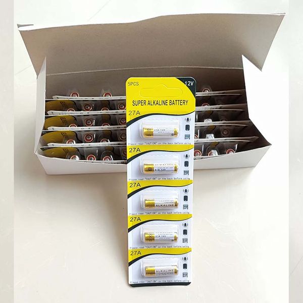 1000cards% 0 Merkür Alkalin Piller 12 Volt A27 27A LR27A MN27 L828 Blister Kartı Başına 5 PCS