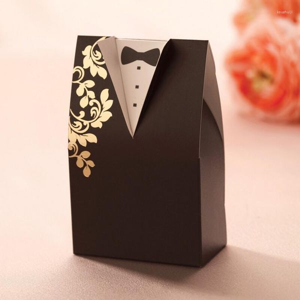 Confezione regalo 20 pezzi/pacco Scatole per caramelle al cioccolato personalizzate per sposa e sposo Scatole per imballaggio per forniture nuziali creative