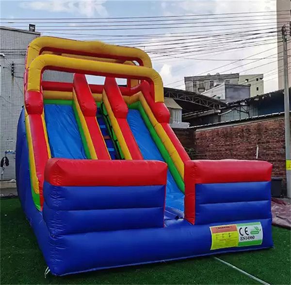 Slider de PVC de nível comercial para jogos ao ar livre, corrediça inflável para playground, jogos interativos