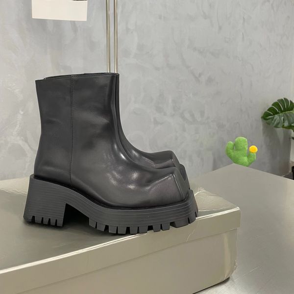 Rhino Derby Tractor Trooper Boot Designer Herren Strike Stiefel Leder Mode Schwarz Low High Chunky Booties Top Qualität