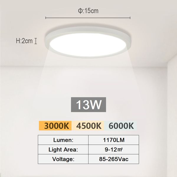 20-Zoll-Deckenleuchten, LED-Leuchten für Wohnzimmer, Schlafzimmer, Küche, intelligente Innenleuchte, ultradünne Helligkeit, dimmbare Lüster