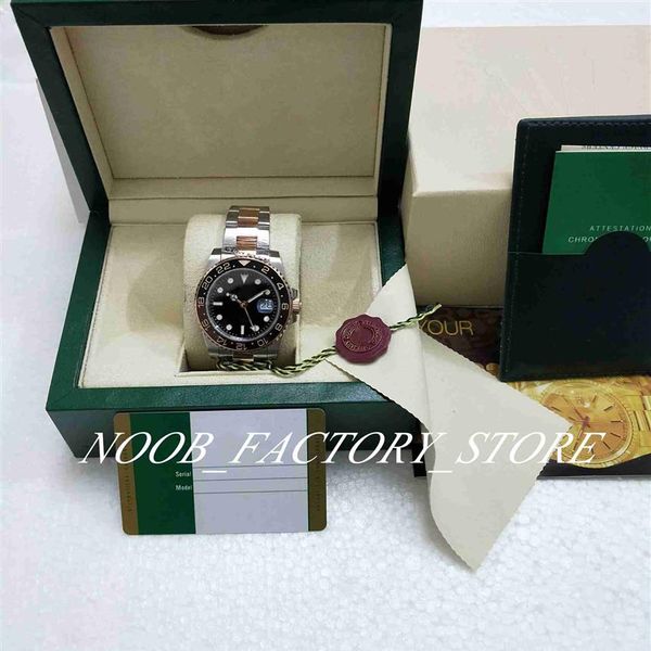 NOVO ESTILO VISTO MEN MEN Christmas Gift 40mm Gold Rose Black Brown Cerâmica Bolsa de Cerâmica ETA 2813 Relógios masculinos automáticos com OR262H