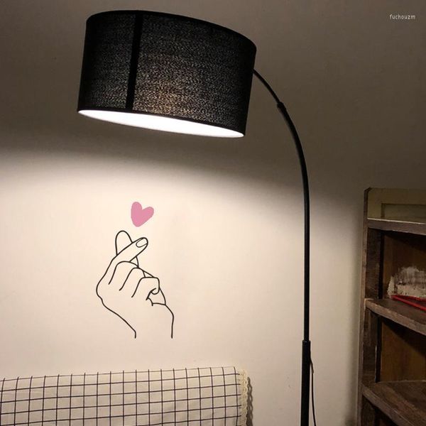 Adesivi murali 12 7 cm PVC Gesto del cuore Carino murale Carta da parati rimovibile Carta da parati autoadesiva Decorazioni per la casa Soggiorno Decorazione camera da letto