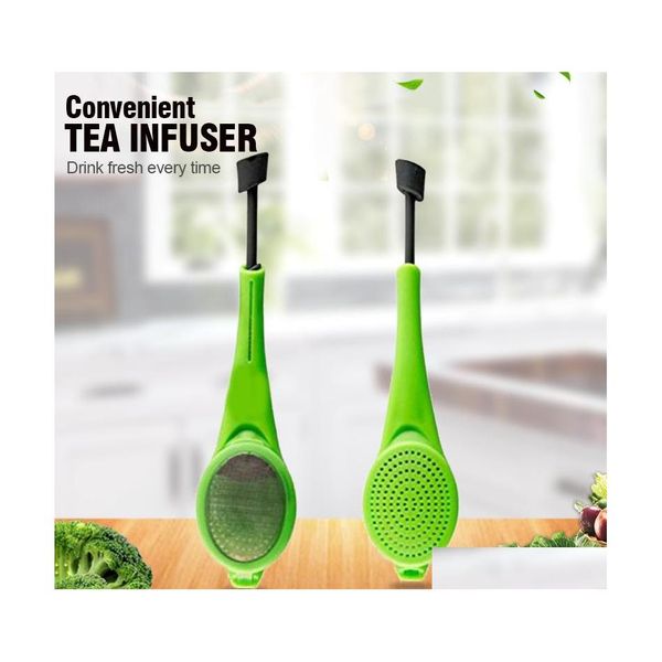 Ferramentas de ch￡ de caf￩ Reutiliza Conveniente Infusser Gadget Medida Sabor Swirl Pressione Pressione Alimento Alimentar Alinhamento Pl￡stico Cozinha Dr Dhnyp