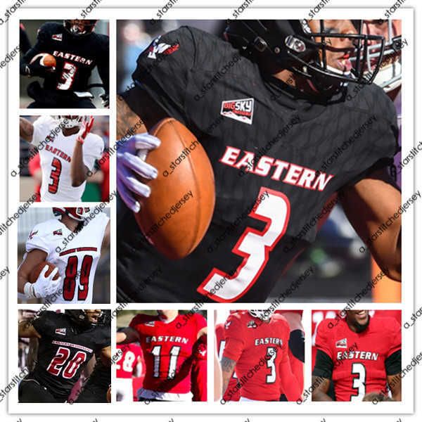 Camisas personalizadas de futebol americano universitário Eastern Washington Ewu Eric Barriere Cooper Ku