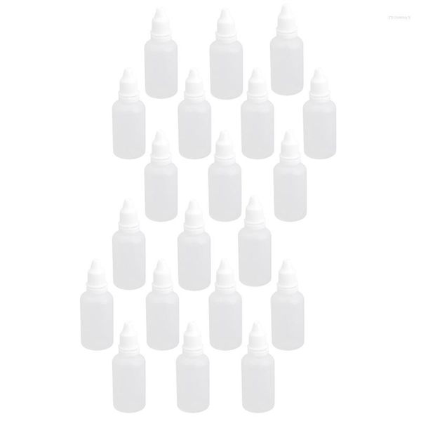 Garrafas de armazenamento 20pcs 30 ml de vácuo de plástico gotas de pressão para o laboratório de líquidos líquidos brancos líquidos