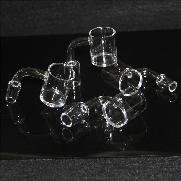 Hookahs 25mm 30mm xl xxl unhas de quartzo de quartzo liso de 5 mm de espessura 10 mm 14mm 18mm junta 45/90 graus para bongos de vidro