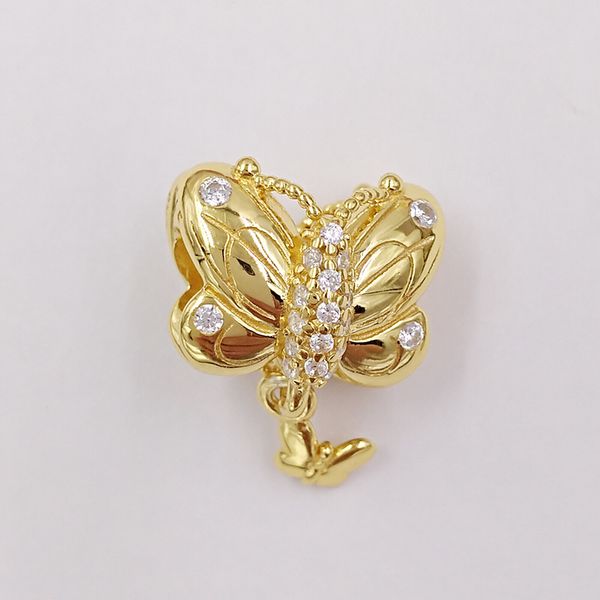 925 Jóias de joias de prata esterlina Fazendo jóias da Pandora Decorativa Butterfly Charm Diy Bracelets Gold Bracelets Presentes de aniversário para esposa Mulheres colar de nome 767899cz annajewel