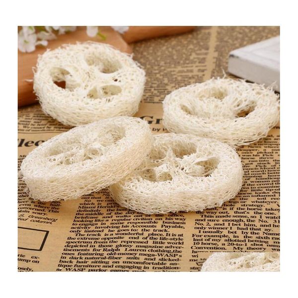 Escovas de banho esponjas Scrubbers Loofah Natural Flices Ferramentas de sab￣o Diy Ferramentas de sab￣o limpador Scorrador de lavatriz de lavatrizes Drop OT9GT