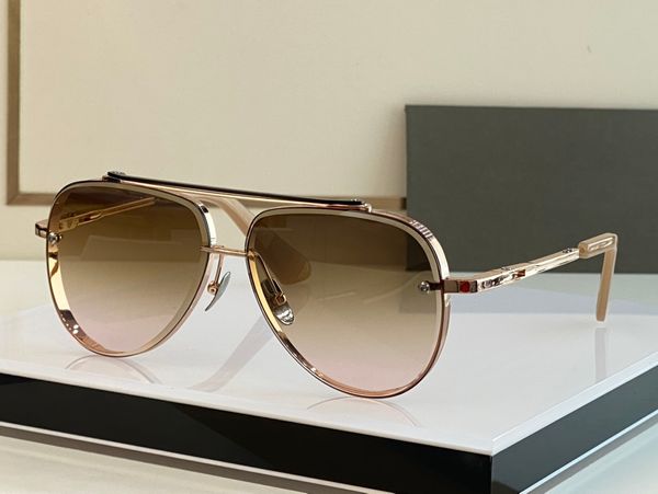 Roségold -Braun -Ablaufpilot -Sonnenbrille für Männer Sommer Sonnenbrillen im Freien UV400 Schutz Brillen