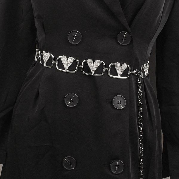 Gürtel Metall Herz Form Taille Kette Dekorative Anzug Pullover High Sense Gürtel Kleid Unterzubehör 2023 Neue Kette