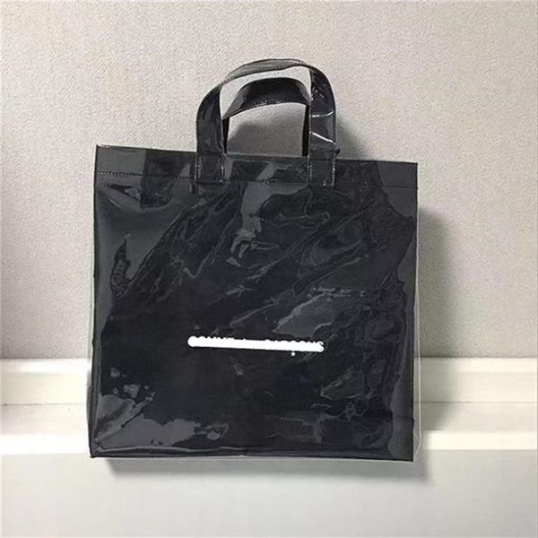 Designer- Paper PVC Shopping Bag Unisex Letter Casual Moda Moda Bolsas S￳lidas Designer Clear Beach Propert￡vel Bolsas de Mulheres244s