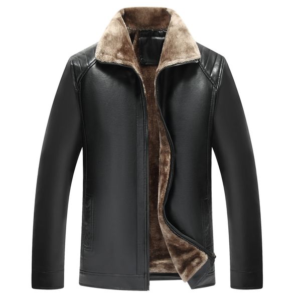 Мужские куртки, модная мужская одежда, весенняя куртка из натуральной кожи, пальто на молнии, осенняя дубленка 240314