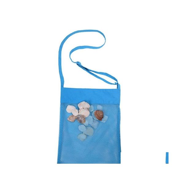 Borse portaoggetti Borsa da spiaggia per bambini Custodia in rete per asciugamano Scatola per trasporto portatile Borsa per bambini Borsa a forma di palla per bambini Collezione di sabbia Vt0324 Drop Homefavor Dhx7B