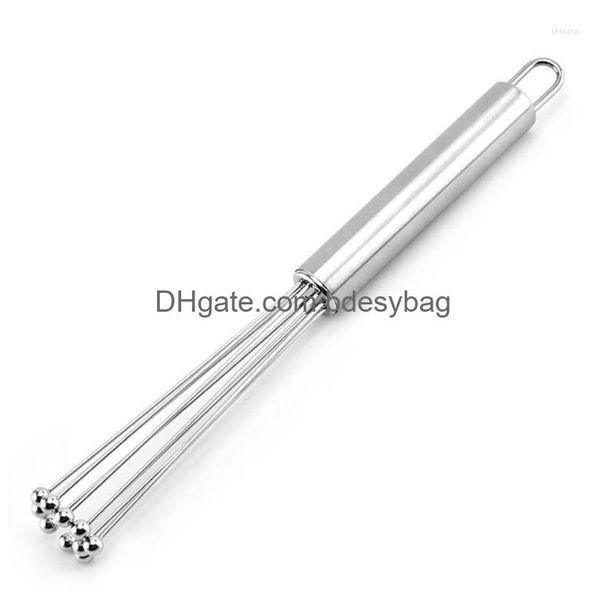 Altri utensili da forno Frusta in acciaio inox Frusta Flash Mixer con perle Agitatore per uova Frullino per latte Utensile da cucina per mescolare Battere un Dhipn