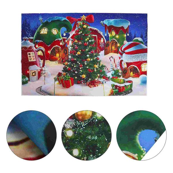 Duvar Goblen Zemin Noel Tatil Fotoğrafları kırmızı şömine masa örtüsü asılı arka plan kışpartytree