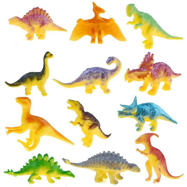 12 stili piccoli modelli di dinosauri giocattoli senza occhi mini Tyrannosaurus Rex triceratopo brontosauro ragazzi regalo per i bambini 1207