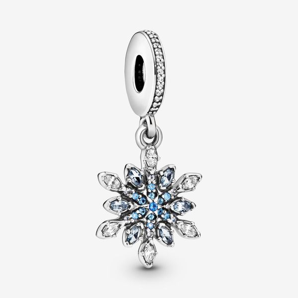Women Designer Jewelry Snowflake Pingente Charms Bracelet Diy Fit Pandora Silver Trinkets
