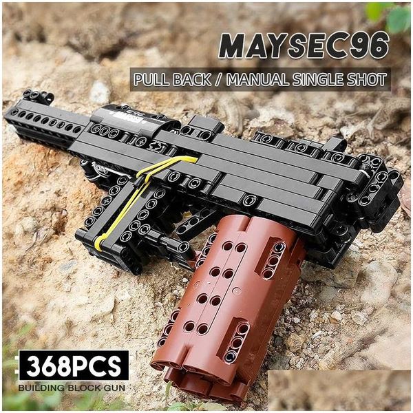 Lepin Bloklar Mod King 14011 MAUSERS C96 Tabanca Model Tabancası Montaj Hightech Subhines tuğlaları Çocuklar için set yapı taşları DH438