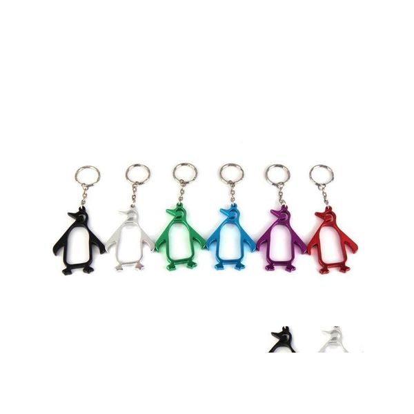 Apriscatole Pinguini creativi Apribottiglie di birra Lega di alluminio Animale con portachiavi Bella portatile Sn2010 Drop Delivery Giardino domestico K Dhfyv