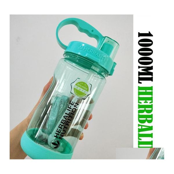 Garrafas de água mti cor 1000/2000ml bpa cinza rosa vermelha portátil herbalife nutrição plástica esportes de caminhada fitness st bottle grow deli otvlw