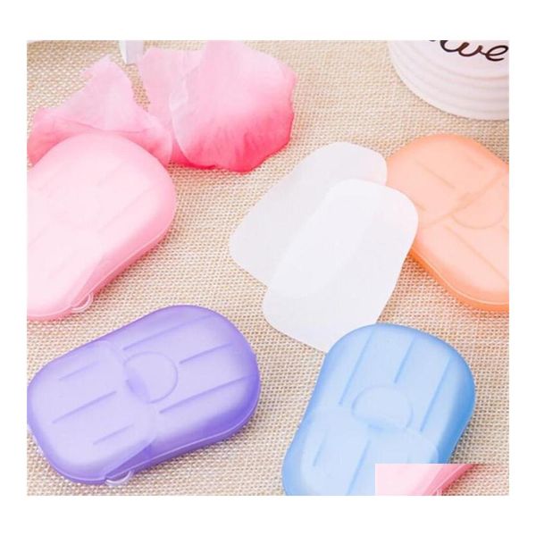 Outros banheiros suprimentos de higiene 20pcs/caixa Disponível Anti -Dust Mini Travel Soop Paper Lavando Limpeza de Mão Cenário de espuma portátil